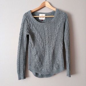Grey knit sweater